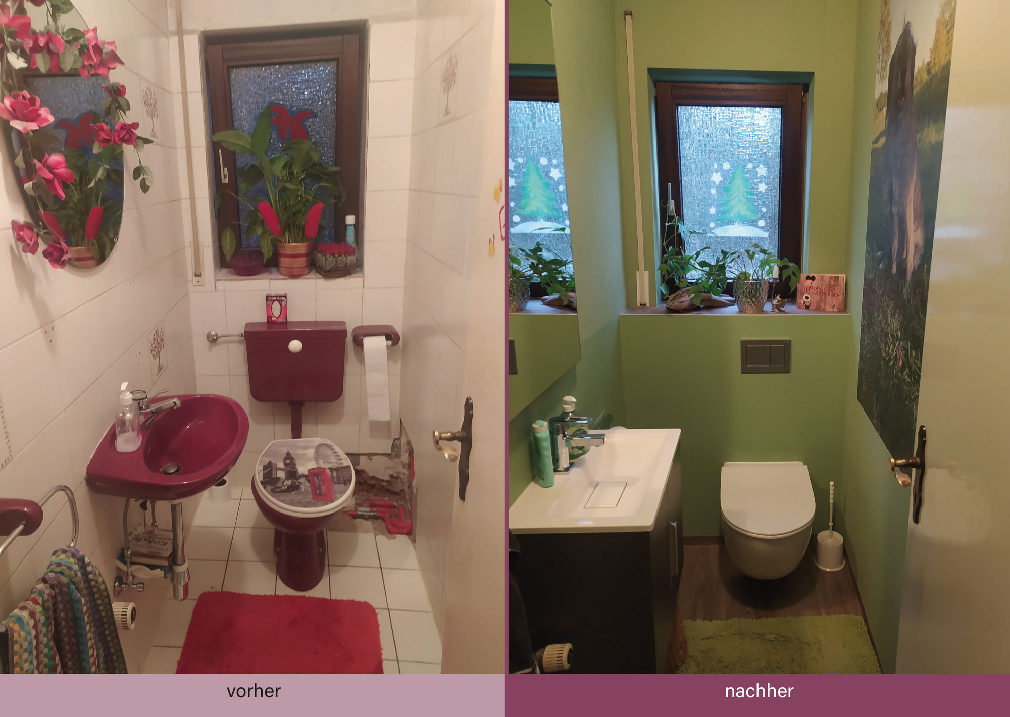vorher nachher WC